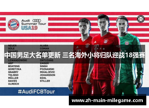 中国男足大名单更新 三名海外小将归队迎战18强赛